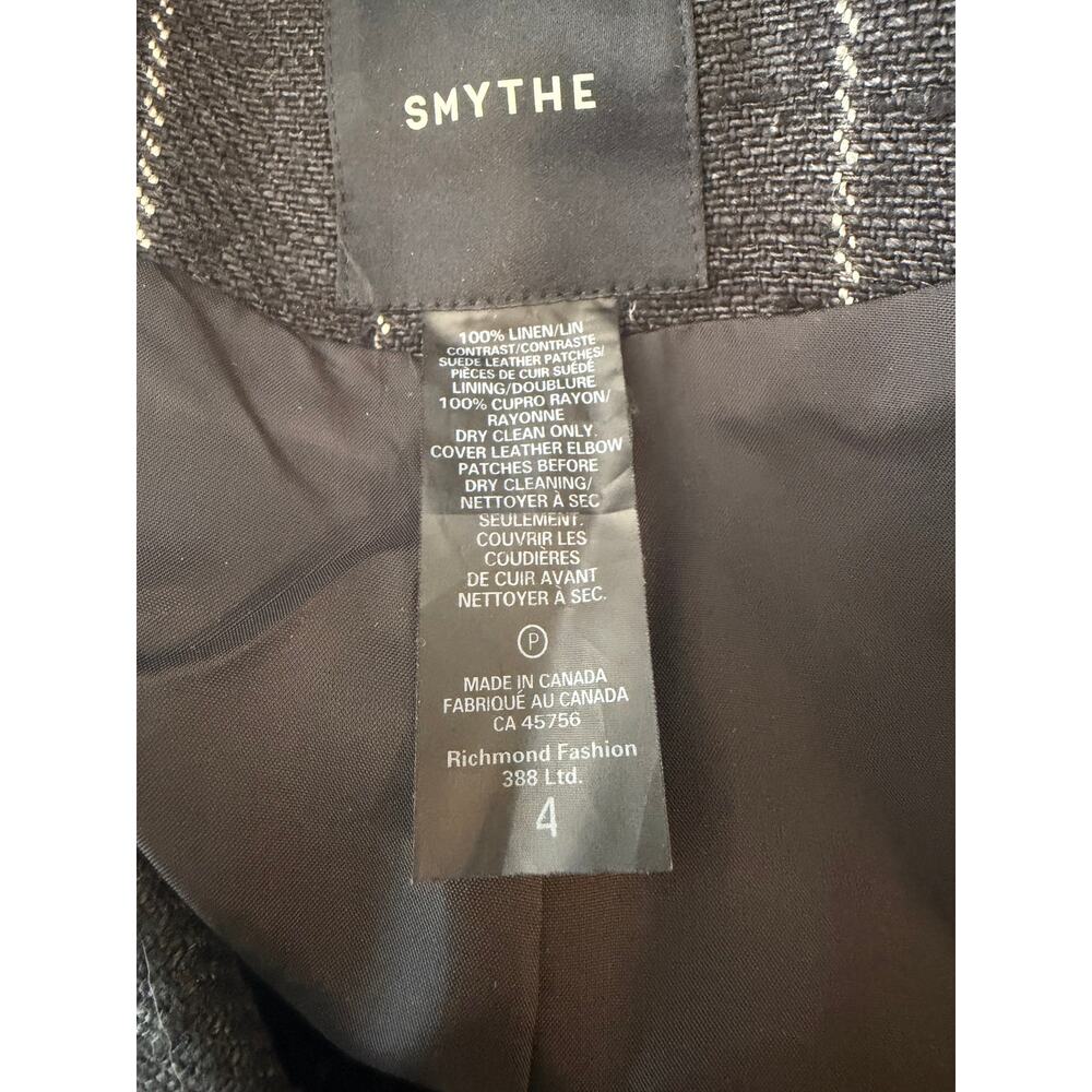 Smythe Women's Black Patch Pocket Duchess Linen Blazer Size 4 - Picture 11 of 11